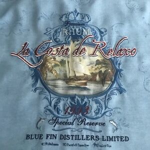 Tommy Bahama Embroidered “LA COSTA DE RELAXO” Silk Camp Shirt (Size: XL)
